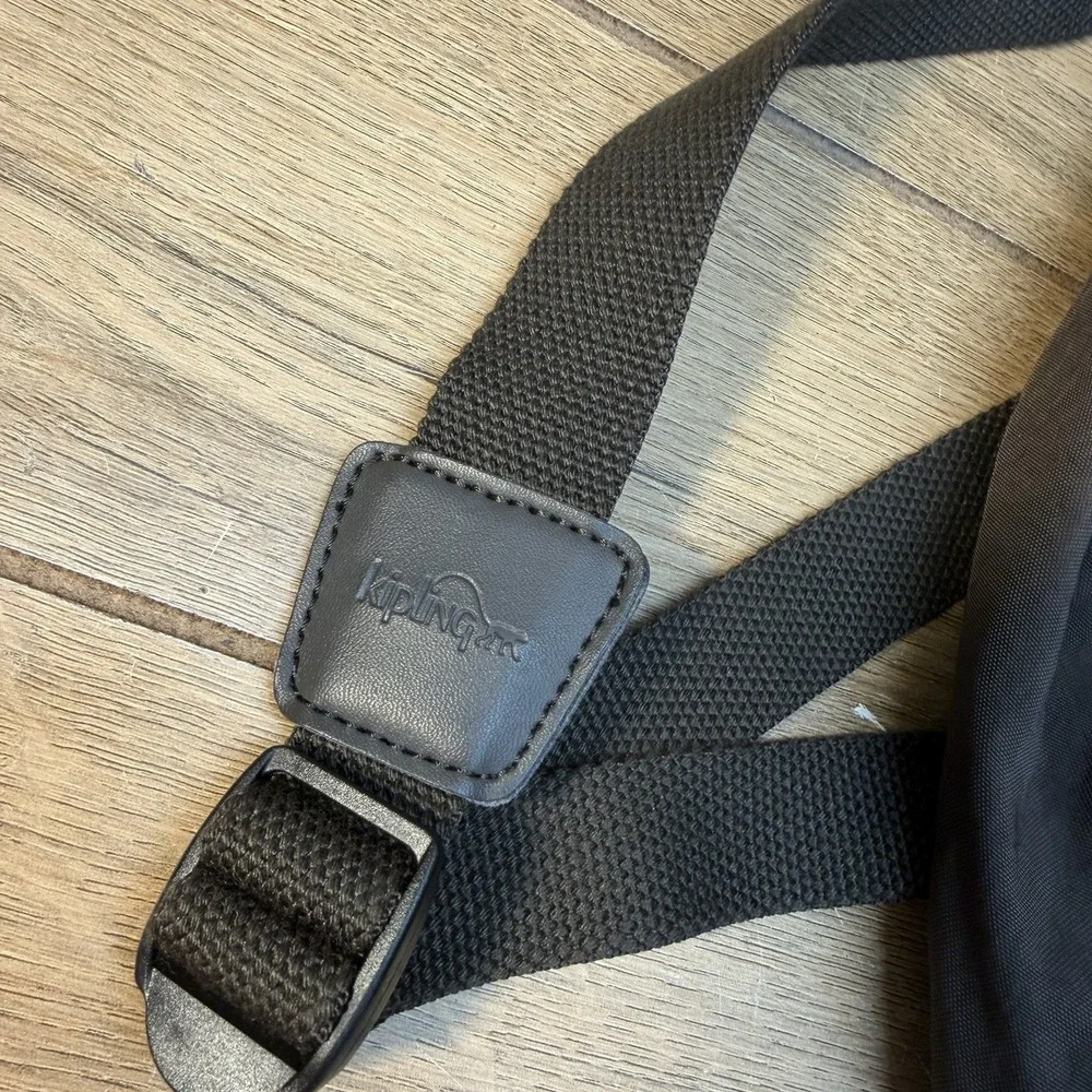 Kipling Mini Backpack Drawstring Textured Brown Nylon - Picture 4 of 12